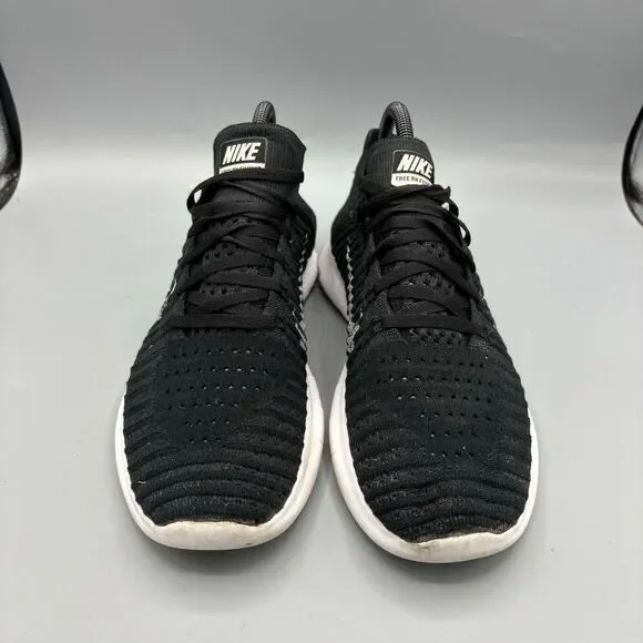 Nike Free Shoes RN Flyknit 831069-001 Men's Black White Running Size 8.5 - Picture 6 of 7